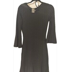 Taylor Black with silver embroidery sweater dress
